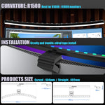 lampe barre lumière moniteur 60cm led rgb noir moderne clips contrôle USB