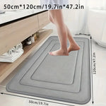 tapis bain gris moderne doux antidérapant polyester géométrique respectueux l'environnement salon entrée chambre
