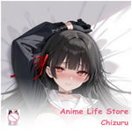 housse coussin anime wuthering waves chizuru taie oreiller décoration lit coton doux violet
