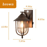 lampe murale extérieure noire classique cage transparente interrupteur mural flux lumineux 249 2000 led