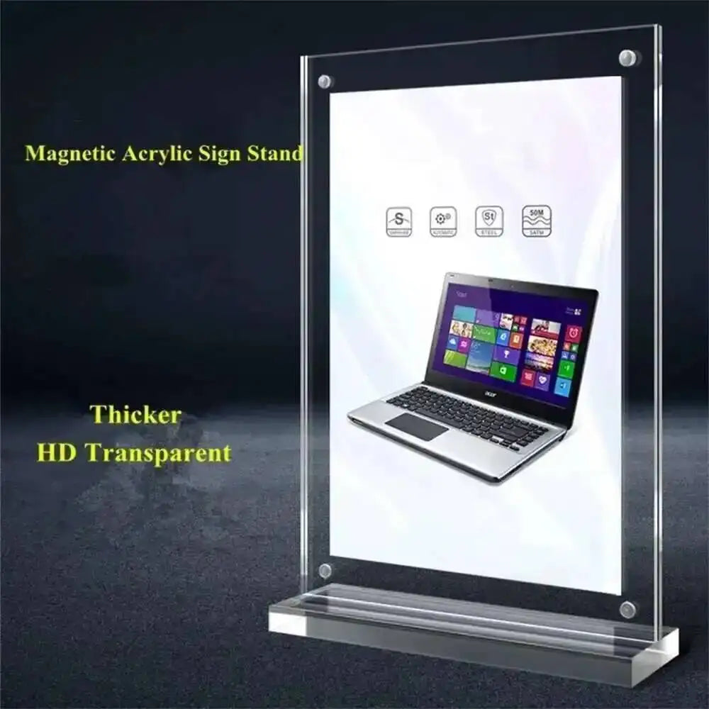 support panneau acrylique transparent moderne base large film double face 100x150mm