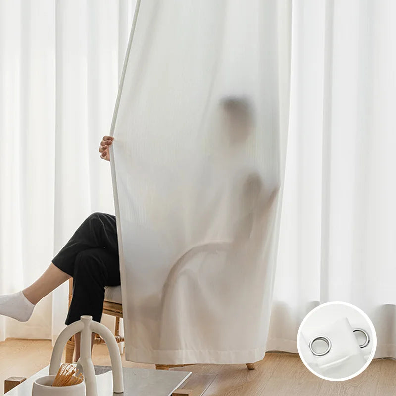 rideau blanc translucide moderne minimaliste 100 polyester japon coréen 140x240cm