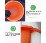 pots fleurs suspendus muraux plastique orange blanc vert réglables moderne minimaliste