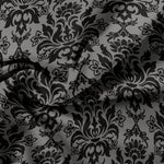 ensemble literie moderne pièces noir gris motifs floraux complexe satiné gothique