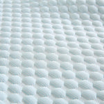 coussin ergonomique bleu clair texture géométrique contemporain mémoire forme dauphin anti apnée rafraîchissant été