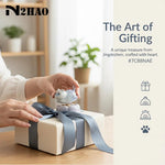 figurine chat résine blanc bleu rose vert artisanale moderne décoration maison collection cadeau