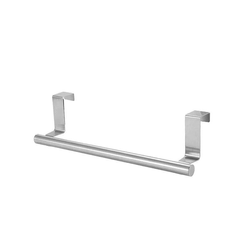 support serviettes acier inoxydable moderne rayures horizontales clips salle bains cuisine