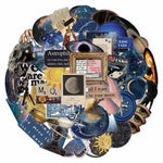 stickers opaques espace galaxie planètes soleil lune animaux 10 30 50 pièces adhésifs étanches