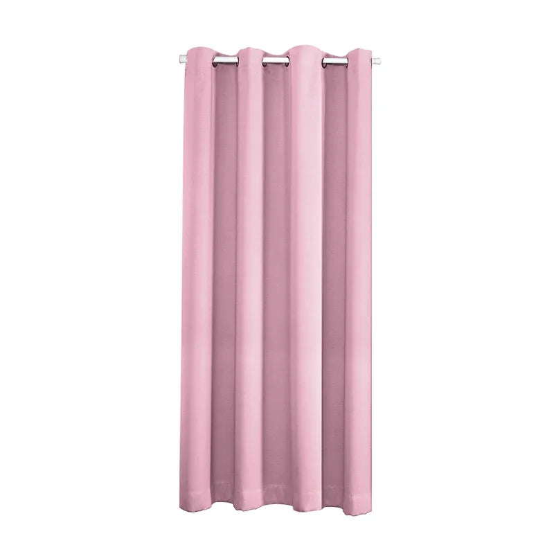 rideau moderne polyester opaque gris beige rose bleu marron noir uni occulter porte chambre