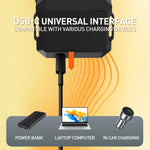 lampe torche noire led 40w 10800mah 3modes usbc modernisée