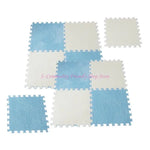 tapis sol carreaux géométriques beige blanc rose violet moderne 30cm 30cm