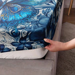 drap lit bleu papillons fleurs moderne coton polyester 150x200cm 180x200cm 200x220cm taies oreiller