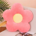 coussin fleur peluche lavable rose gris vert jaune violet moderne chambre lit