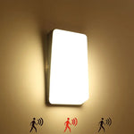 lampe murale moderne étanche ip65 led 10w blanc mat autonome radar sensor
