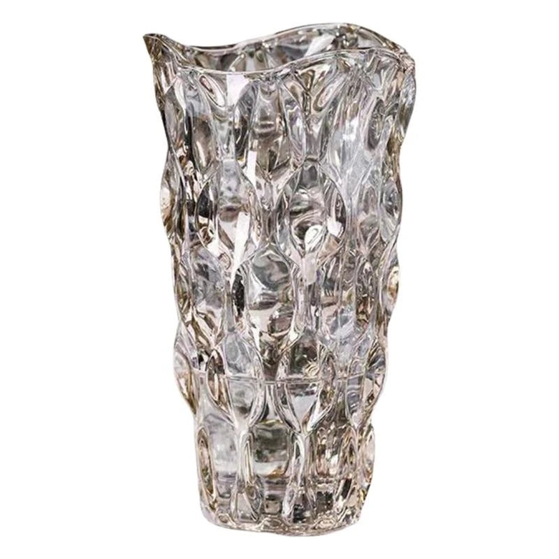 vases décoratifs transparents gravés modernes pots plantes intérieur 24cm 29cm
