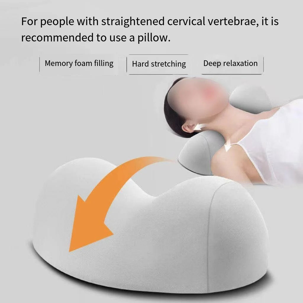 oreiller cervical mousse mémoire forme concave noir doux ergonomique literie voyage handwash polyester coton