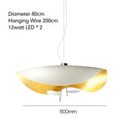 Suspension lumineuse moderne noir doré texture métallique câble suspendu 40cm 60cm 80cm lumière froide