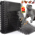 filet anti chat animaux jardin noir maille régulière dissuasion extérieur pragmatique fixations