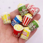 miniatures popcorn gobelets résine rouge bleu vert jaune blanc texturées films