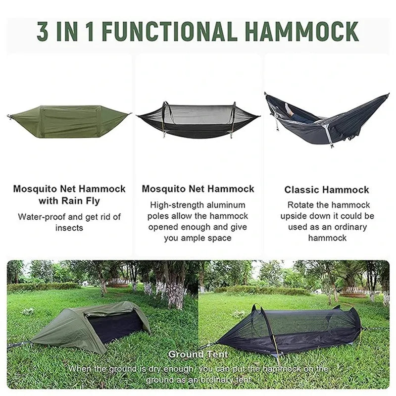 hamac jaune moderne sac rangement crochet anti pluie imperméable solo camping