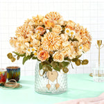 bouquet fleurs artificielles velours rose blanc beige vert modernes élégantes décoration intérieure mariage anniversaire