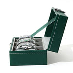 boîte montres simili cuir verte classique cadenas 16cm 11.2cm 8cm