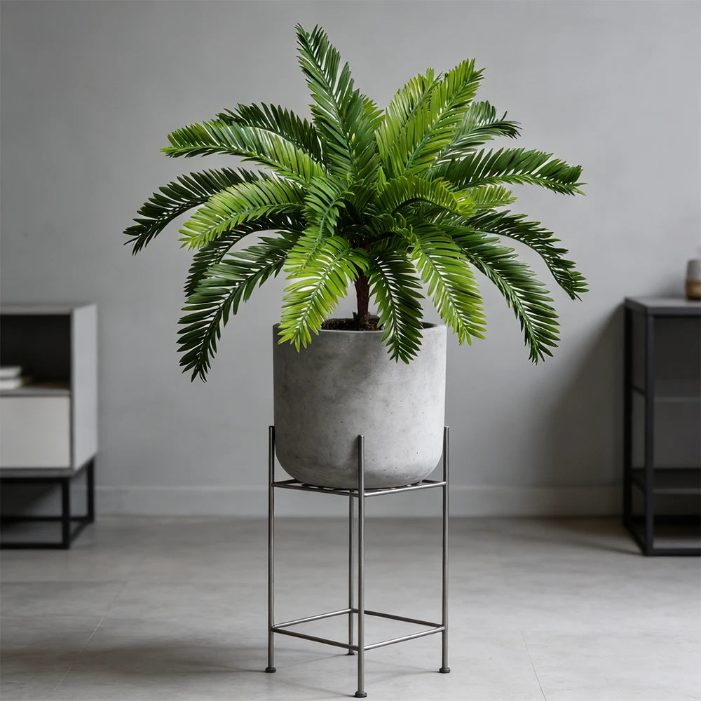 décoration intérieure plante artificielle arbuste feuilles vertes pot imitation végétal tropical maison
