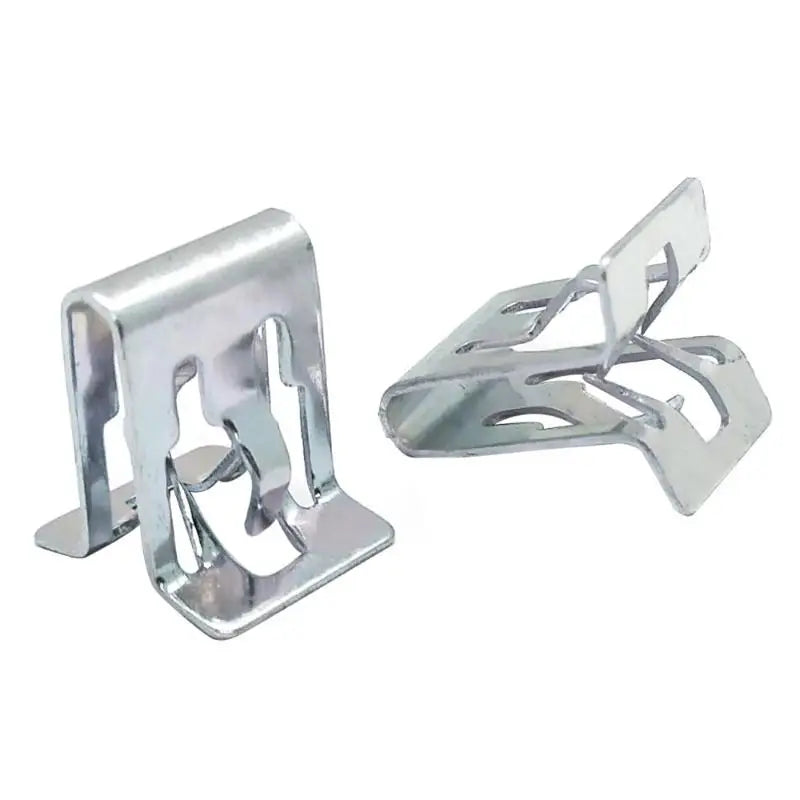 clips métalliques argentés industriels fixations plat lisses opaques diverses tailles utilisation générale porte tableaux