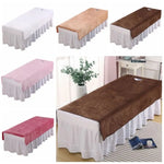 couverture table massage velours doux rose blanc moderne 80x200cm 120x200cm bambou