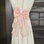 ruban fenêtre rose clair soie douce translucide classique élégant 24cm 26cm