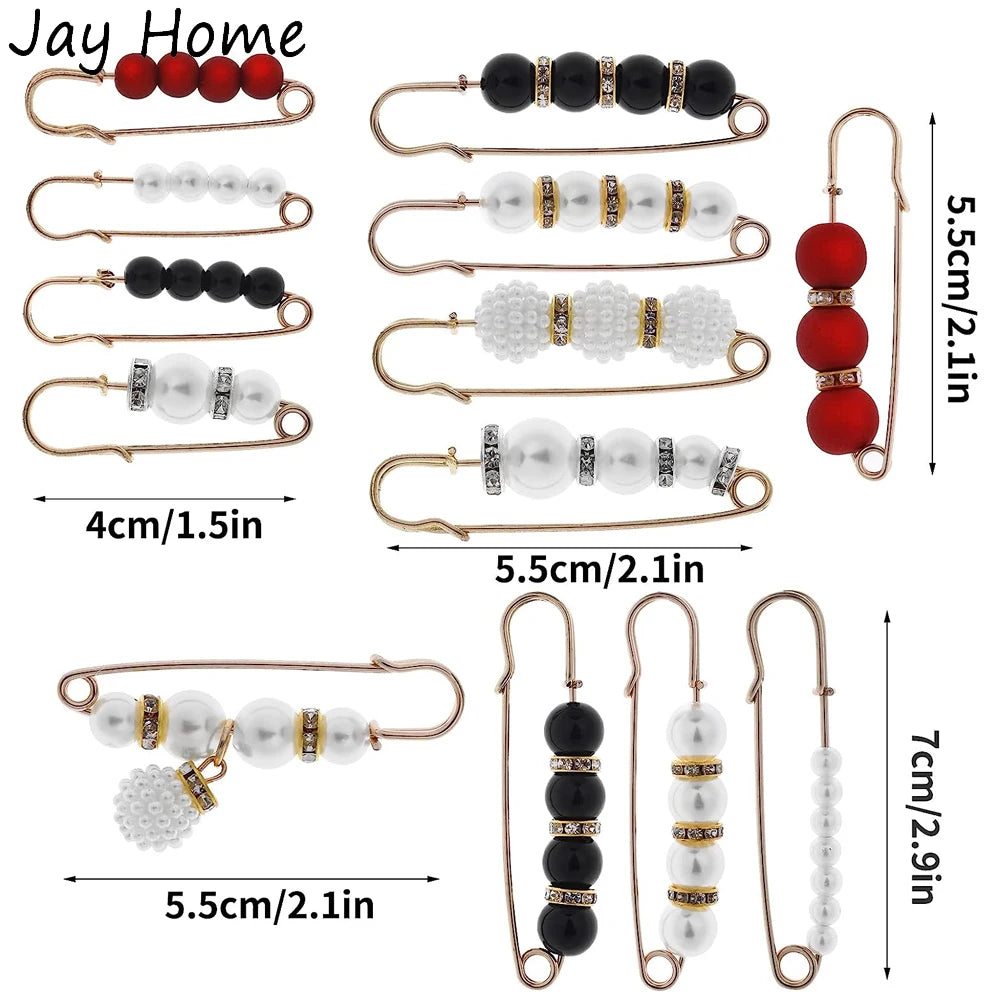 broches ornementales strass classiques élégantes clips or noires rouges