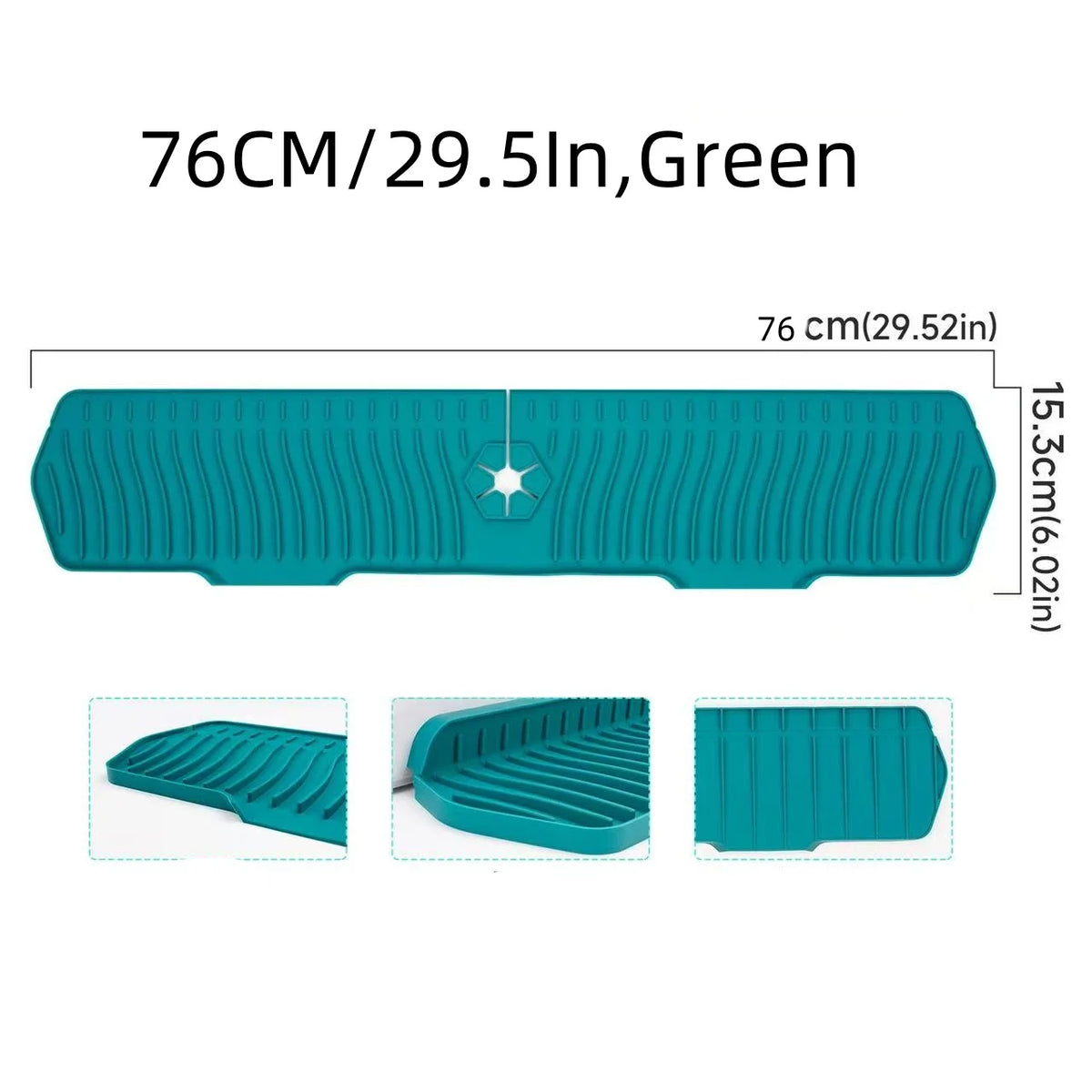 tapis cuisine pliable silicone noir rayures ondulées moderne respectueux environnement
