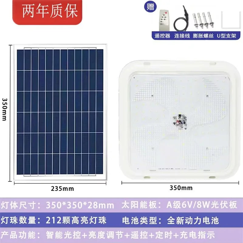 lampe solaire blanc moderne télécommande éclairage extérieur intérieur ip65 led autonomie