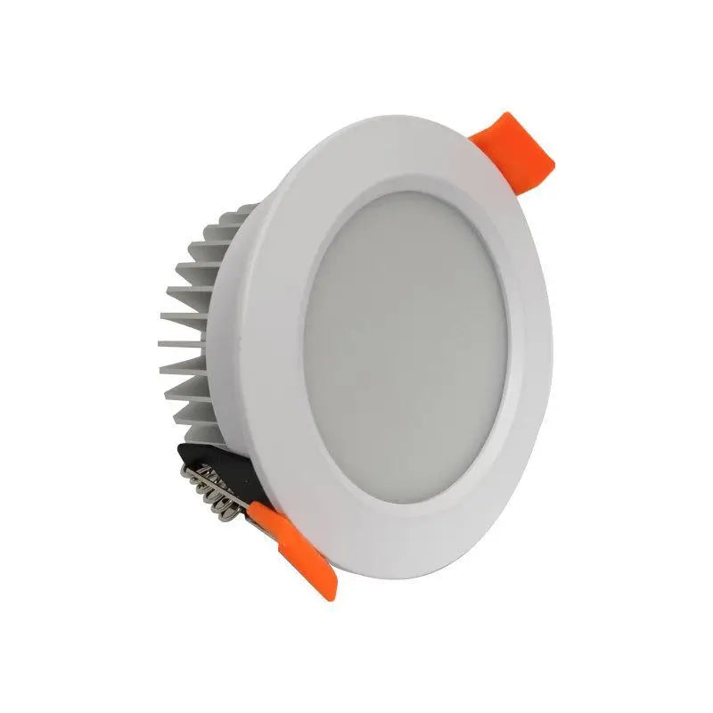 Spot LED moderne 12W RGBW télécommande câble alimentation blanc grille aluminium