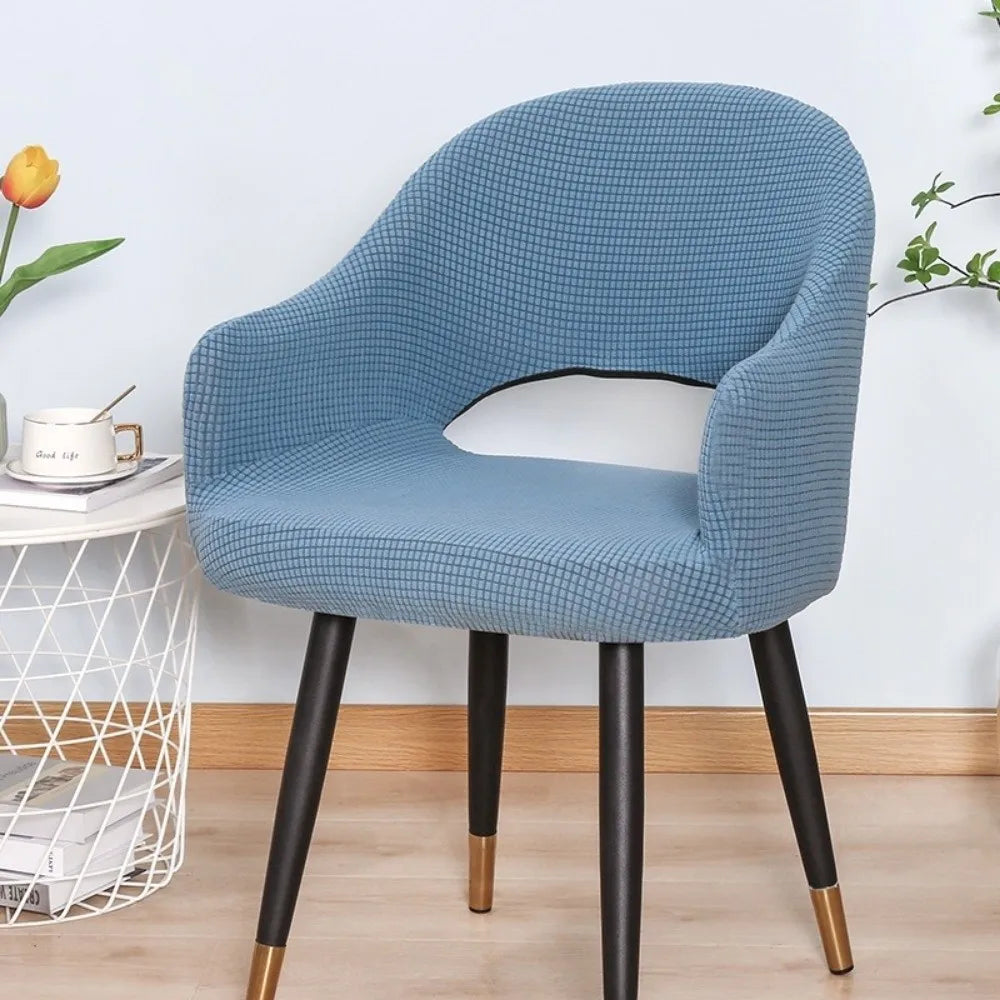 housses chaise moderne marron noir gris bleu rouge tissu carreaux extérieur accueil polyester