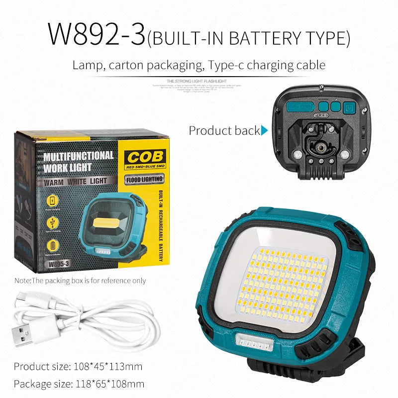 torche rechargeable usb portable lampe poche bleu moderne résistante chocs clip lumiere intense camping