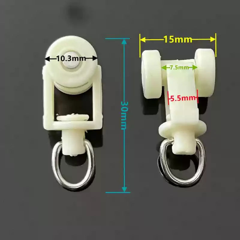 anneau métallique rondelle plastique clips rideau blanc noir rail rideau