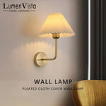 lampe murale moderne or plissée éclairage quotidien murale fixations led decoration chambre salonhôtel