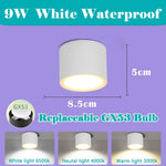 spot lumineux led étanche gx53 éclairage chambre salon cuisine blanc noir moderne