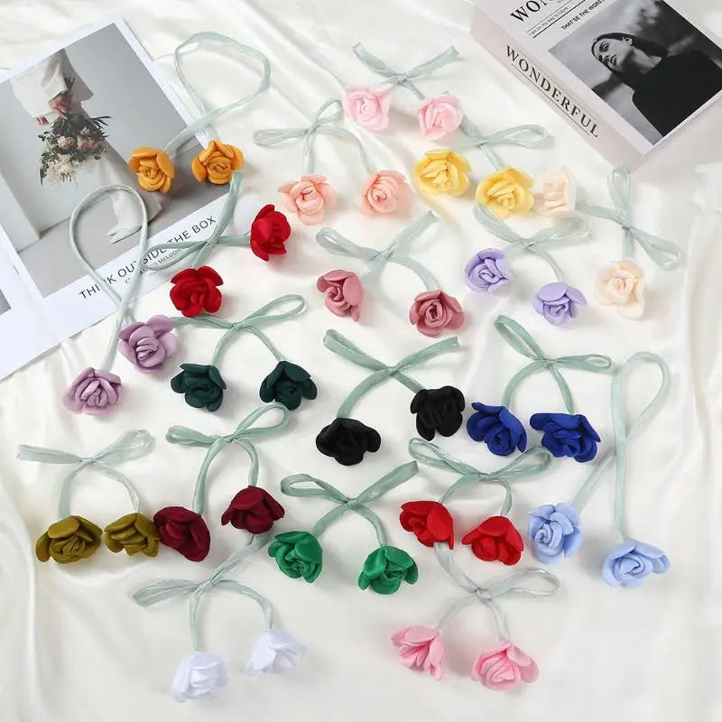 boucles rideau fleurs artificielles couleurs vives moderne adhésif inclusion rubans soutien