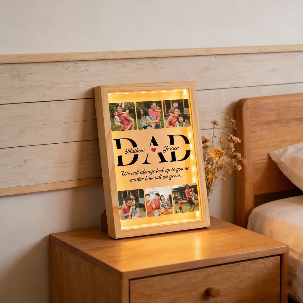 Cadre photo en acrylique avec design épuré pour décoration de bureau