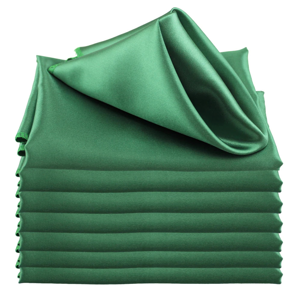 serviettes table satin carrées mariage décoration fête couleur unie classique