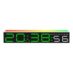 horloge led moderne réveil numérique lumière ambiance barre rythmique couleur réglable