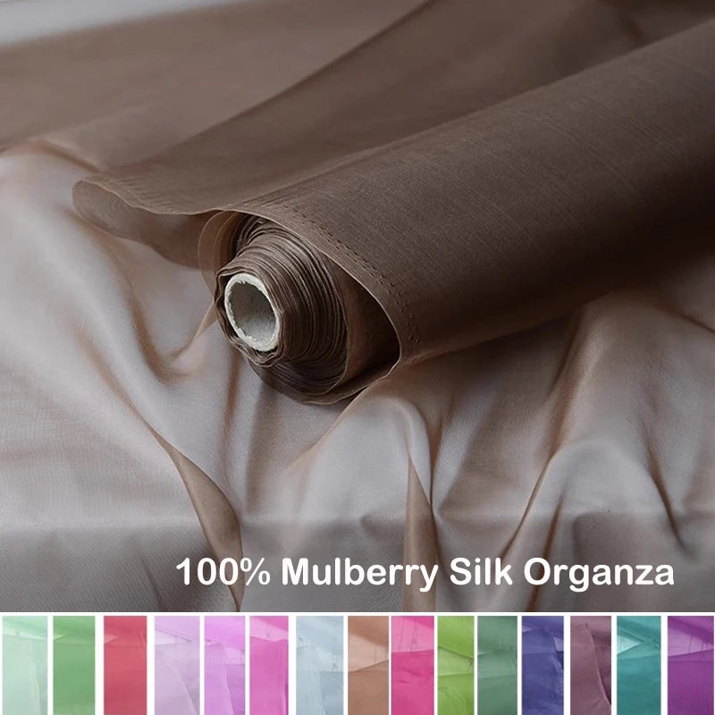 tissu organza soie rose clair marron clair bleu clair noir violet clair moderne élégant