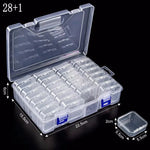 boîtes rangement transparentes modernes clips serrage set 30 compartiments organisation bijoux petits objets