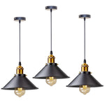 lampe suspendue industrielle conique noire dorée éclairage salon chambre éclairage intérieur E27 adaptable