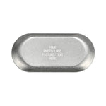 plateau service ovale acier inoxydable argenté vintage finition patinée personnalisable