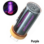 veilleuse led rechargeable violet perforée moderne tactile rgb urgence chambre nuit usb