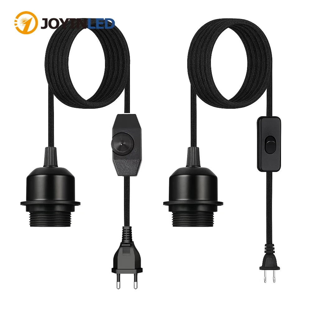 ampoule led e27 interrupteur rotatif câble noir prise eu 4.5m industriel ajustable
