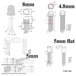 led rgb ws2812b 5mm transparente adressable pixel bricolage électronique projet lumière néon